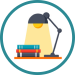 lamp and books icon