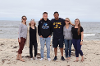 Becket Lab collecting on the beach