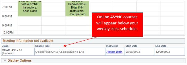 async class listing