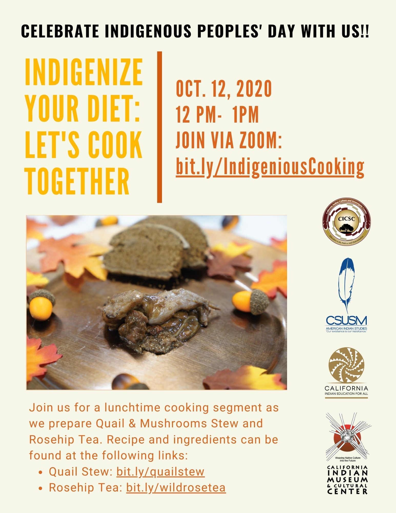 Indigenize Your Diet: Let's Cook Together Event