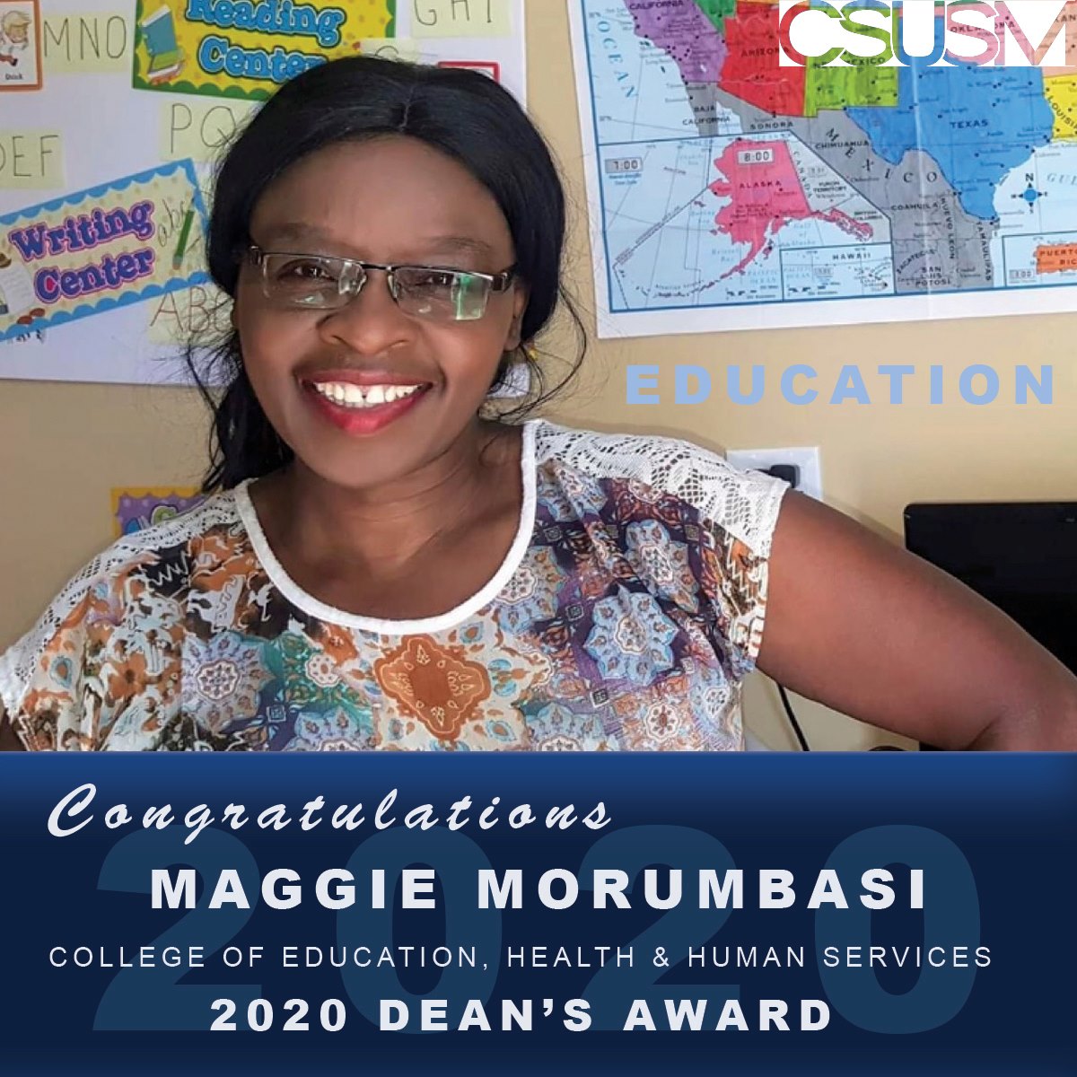Maggie Morumbasi -2020 CEHHS Dean's Awardee