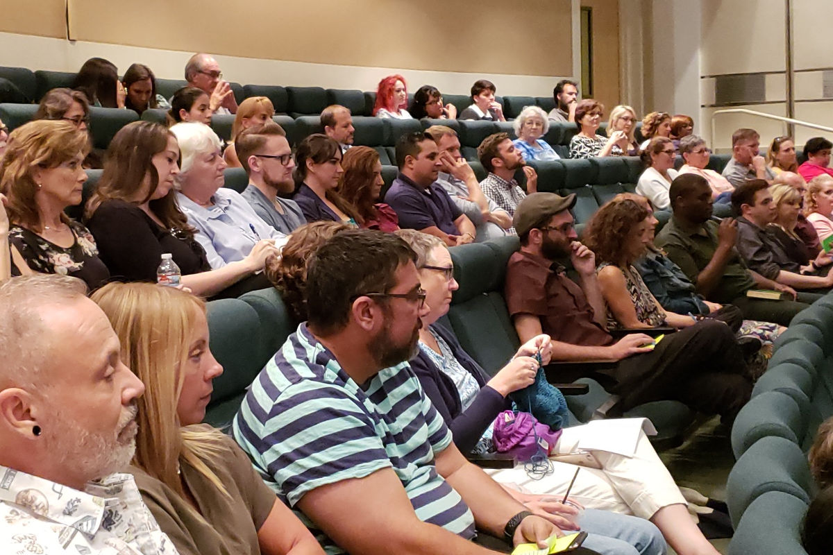 Faculty and staff in audience