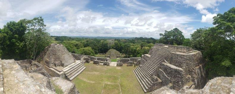 aerial of temple plaza