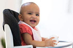 Baby in a high-chair