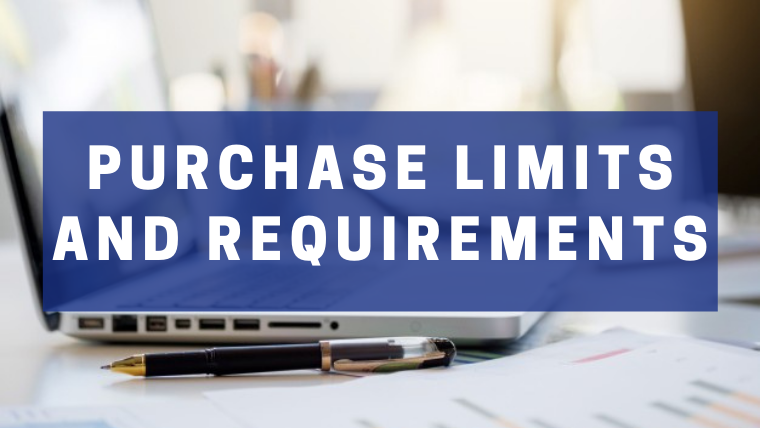 purchase limits and requirements