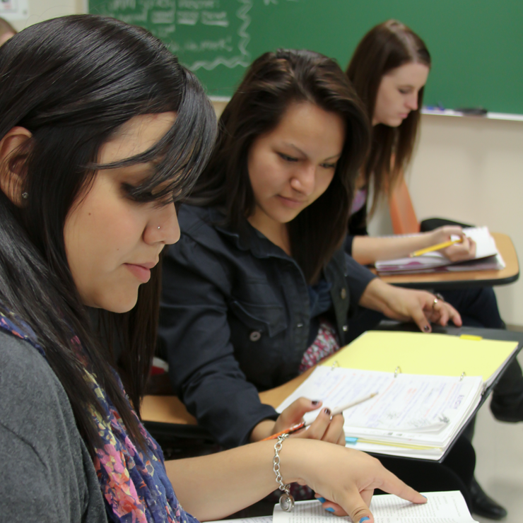 students studying