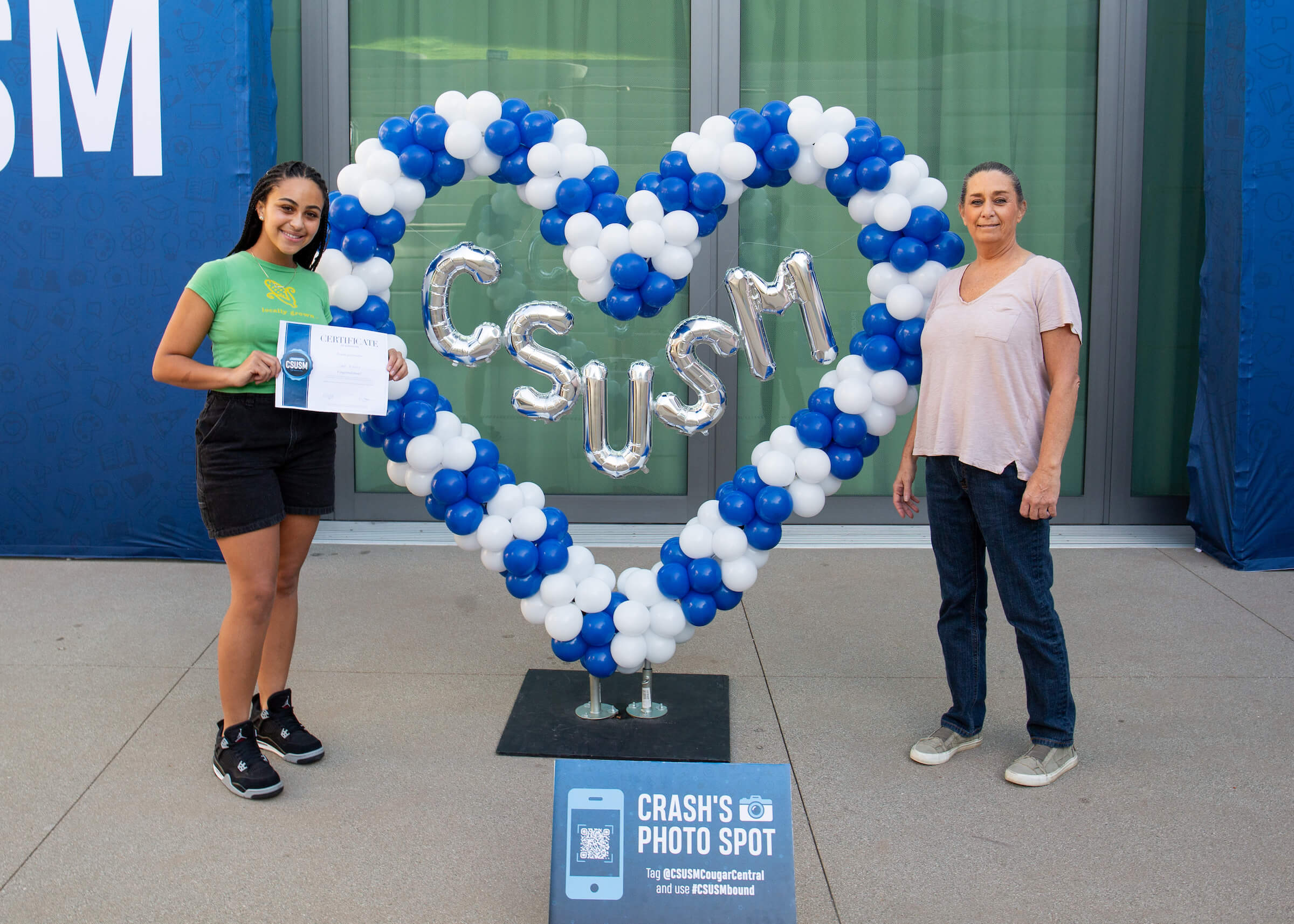 family celebrating for admission