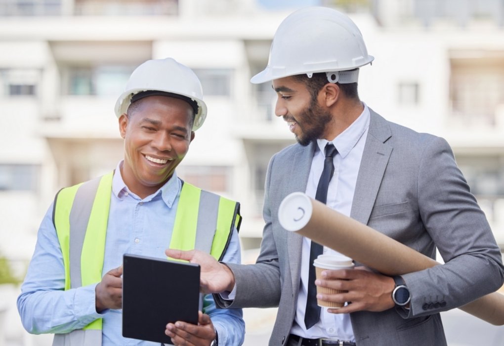 helmet on books on a construction site