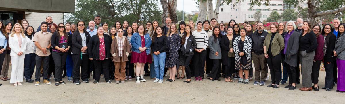Group photo with all staff from the division