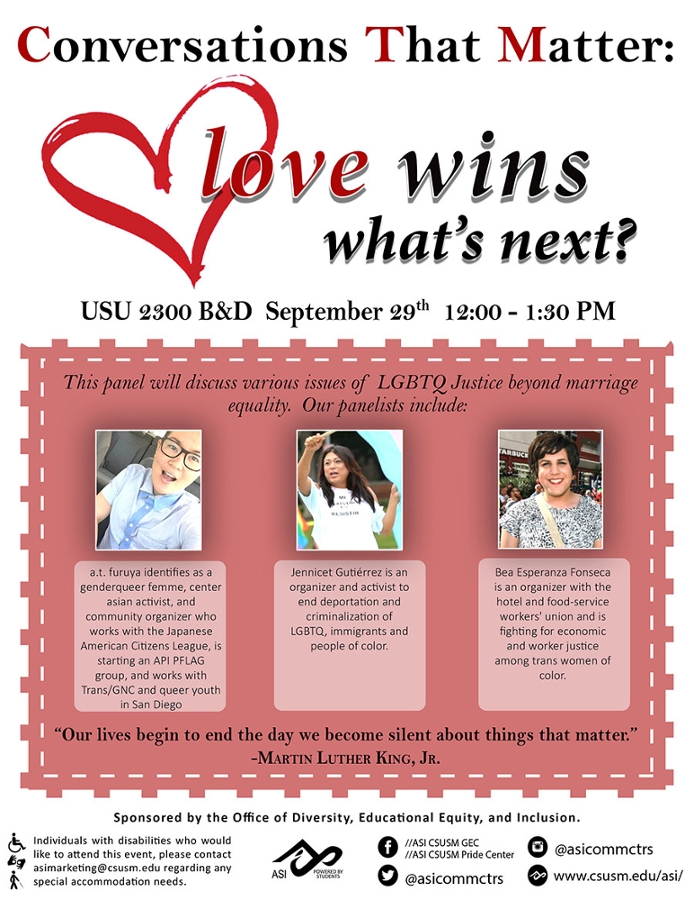 Love Wins! What's Next flyer