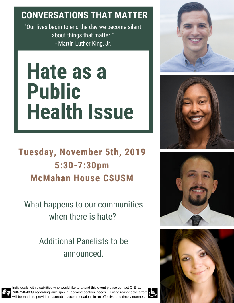 hate as a public health issue flyer
