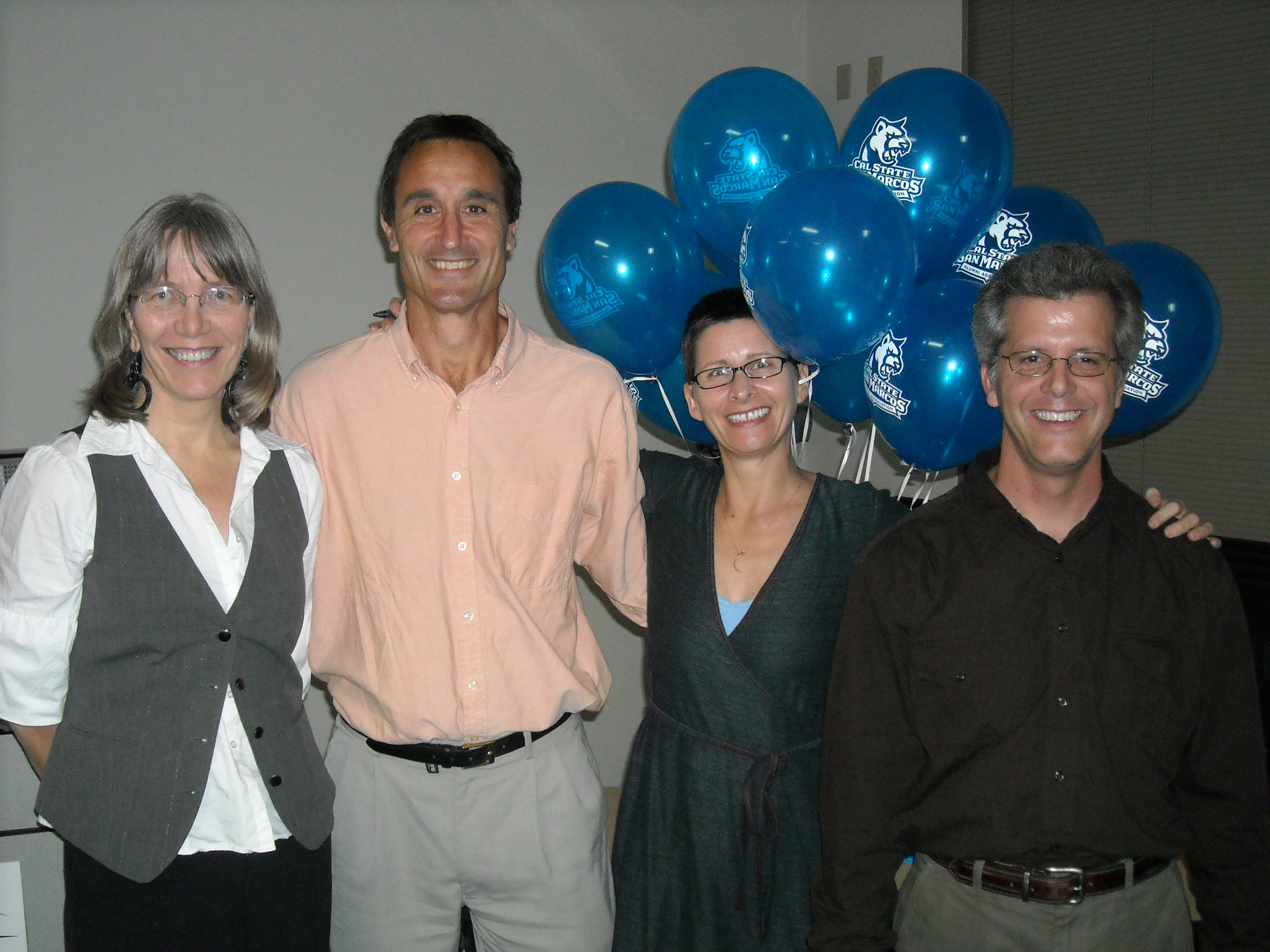 Professors Anne Lombard, Jeff Charles, Katherine Hijar and Peter Arnade