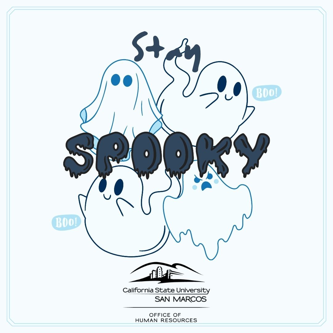 4 ghosts and text that says STAY SPOOKY