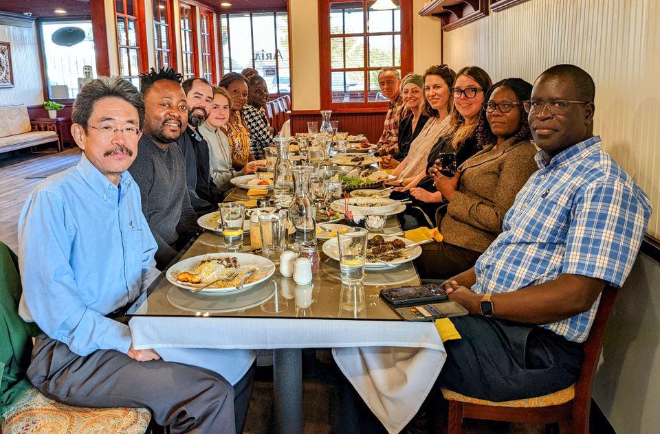 IFSA team gathered around for dinner