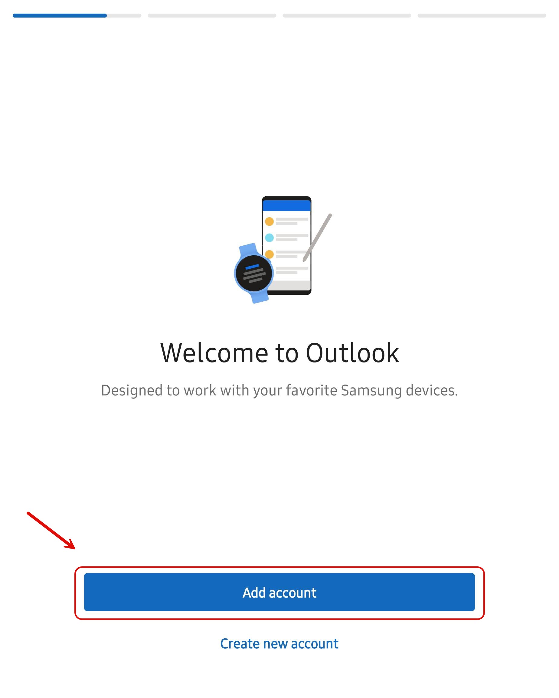 Step 1 Add Outlook Account