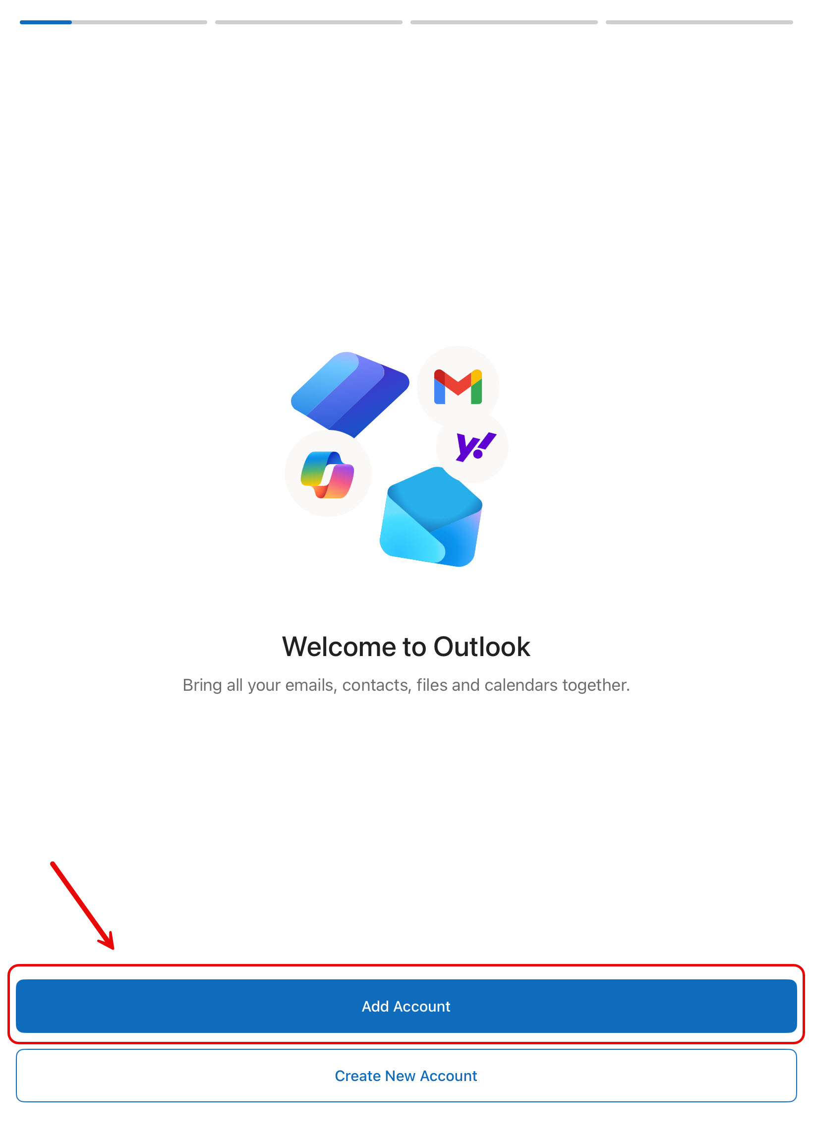 Step 1 Add Outlook Account