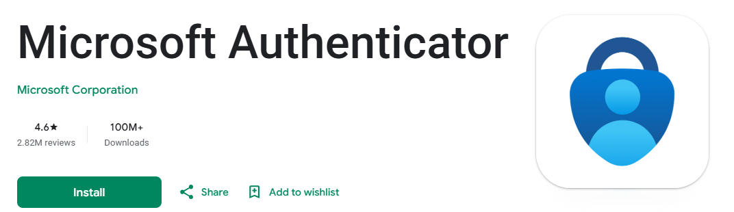 Microsoft Authenticator App Store