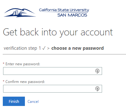 new password
