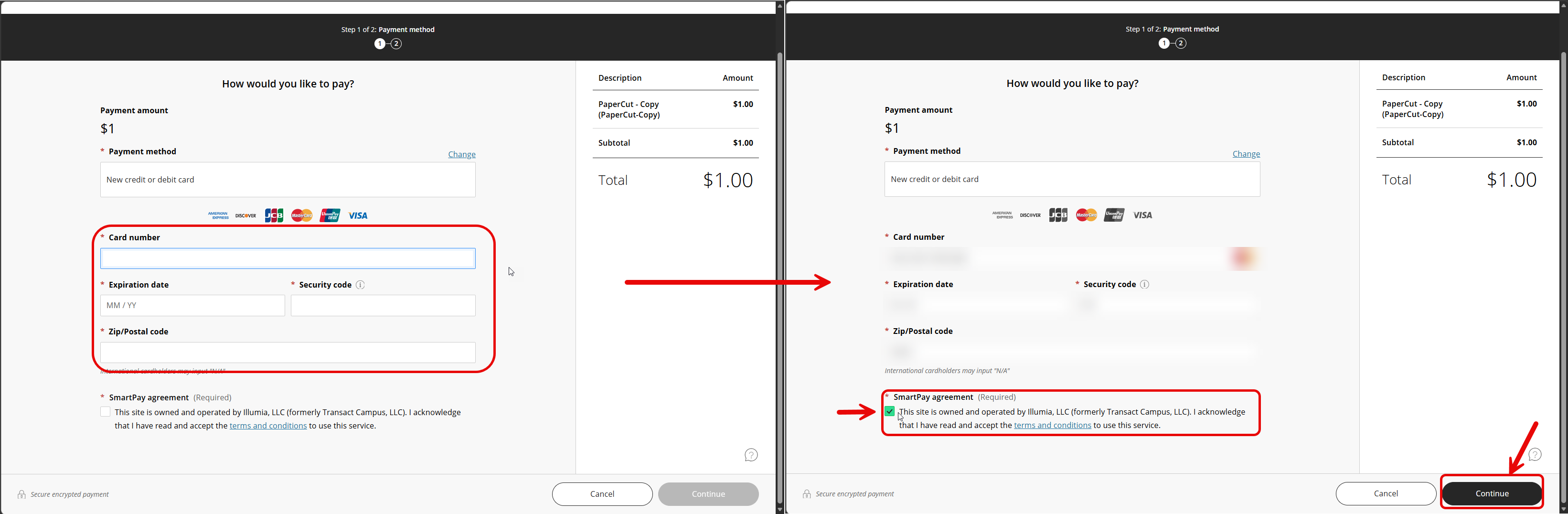 Adding Debit Card