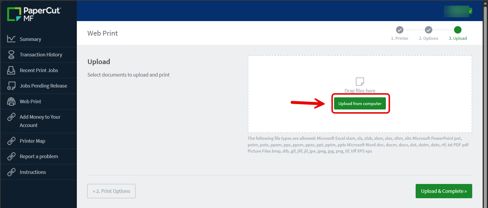 Upload your document