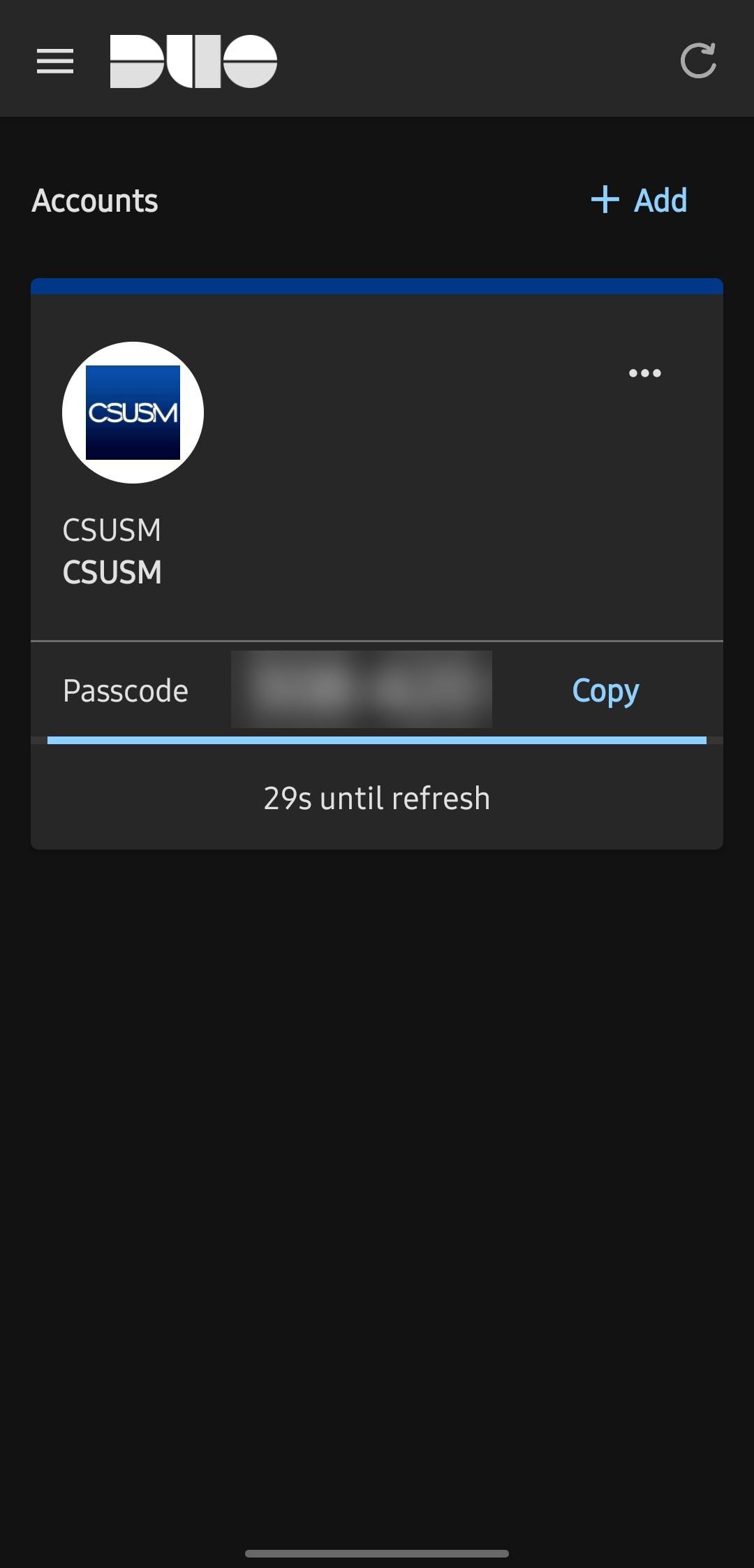 DUO Mobile App Configured
