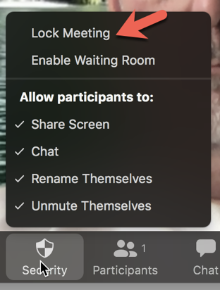 security settings to lock a zoom meeting