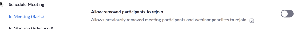 settings to prevent participants from rejoining a locked meeting