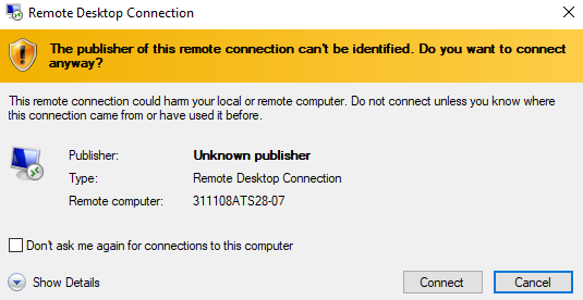 click connect