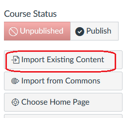 import existing content link