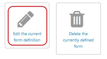 edit the current form definition button
