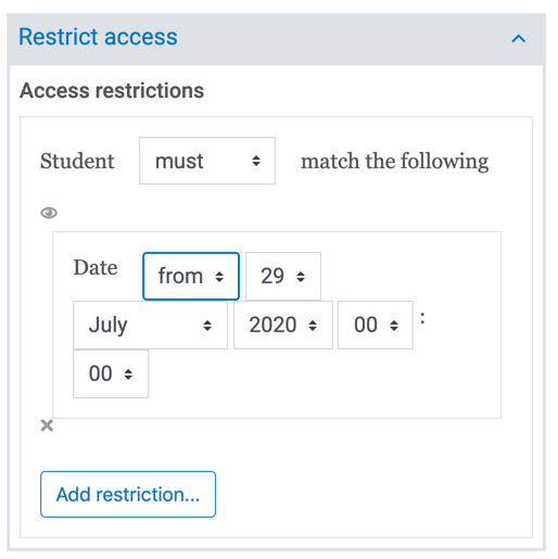 Restrict access by date window