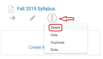 more options, then delete