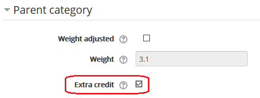 extra credit setting