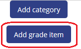 add grade item button