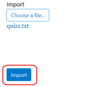 click Import button