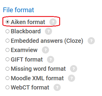 choose Aiken format