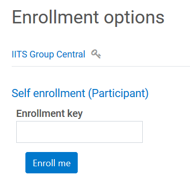 enrollment key box above Enroll Me button