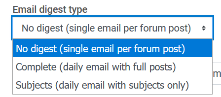 email digest options