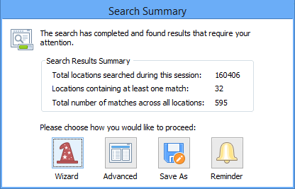 search summary screenshot