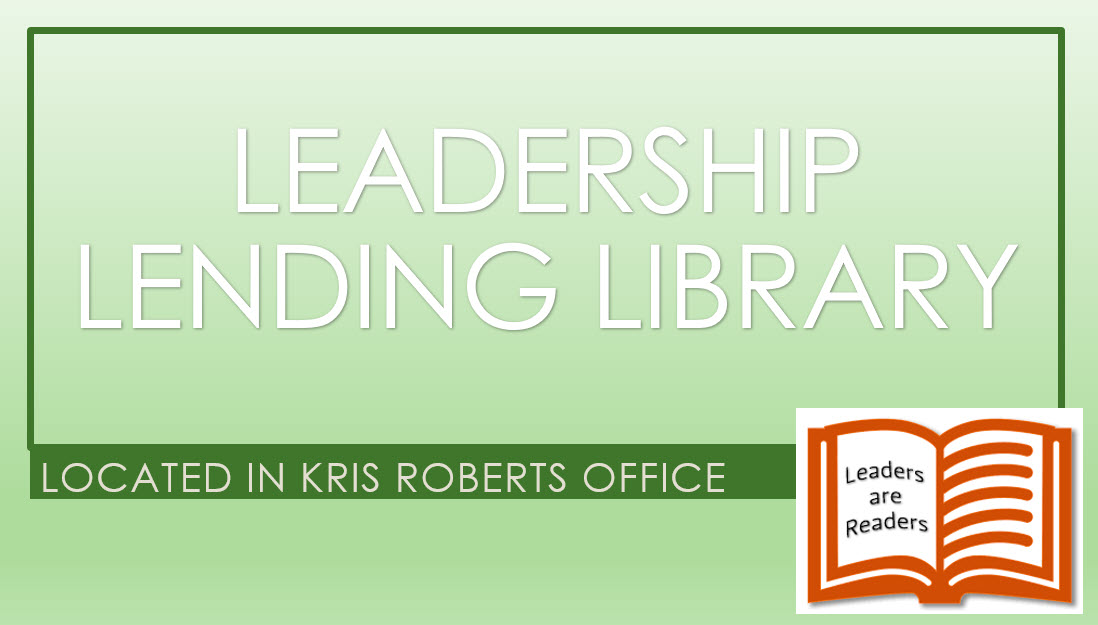 leadership library located in Kris Robert's Office