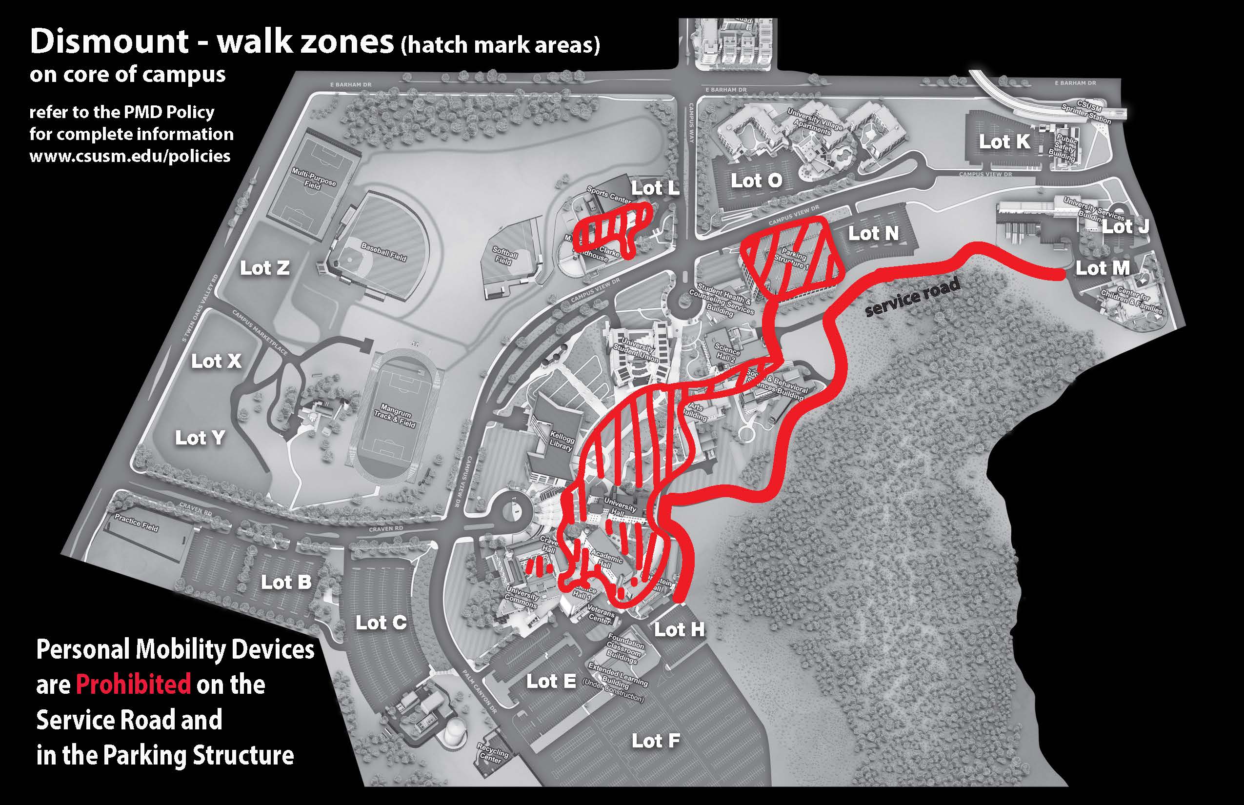 PMD Dismount Walk Zones