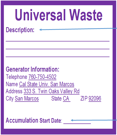 universal waste label