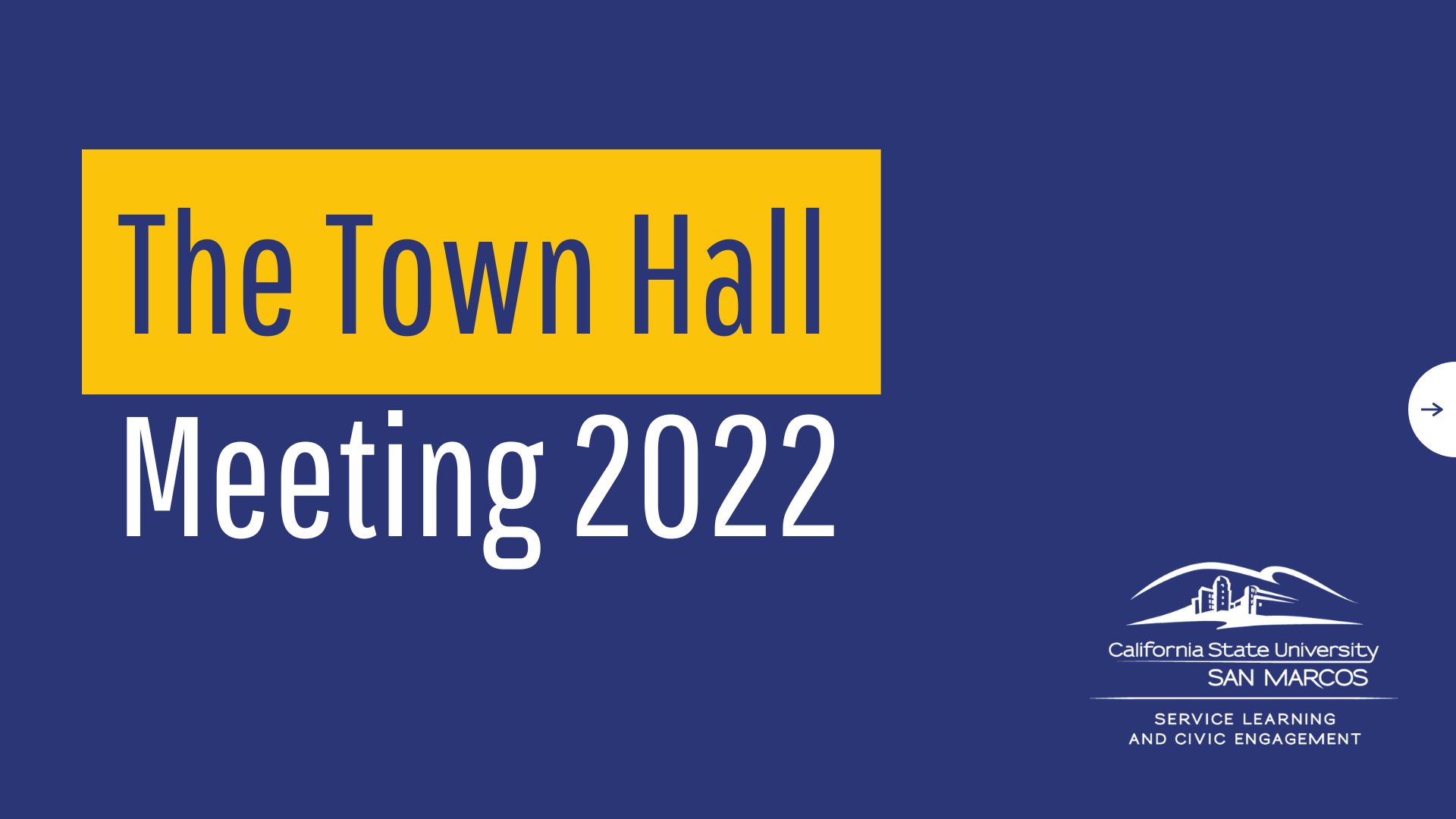 Town Hall Meeting Welcome Banner