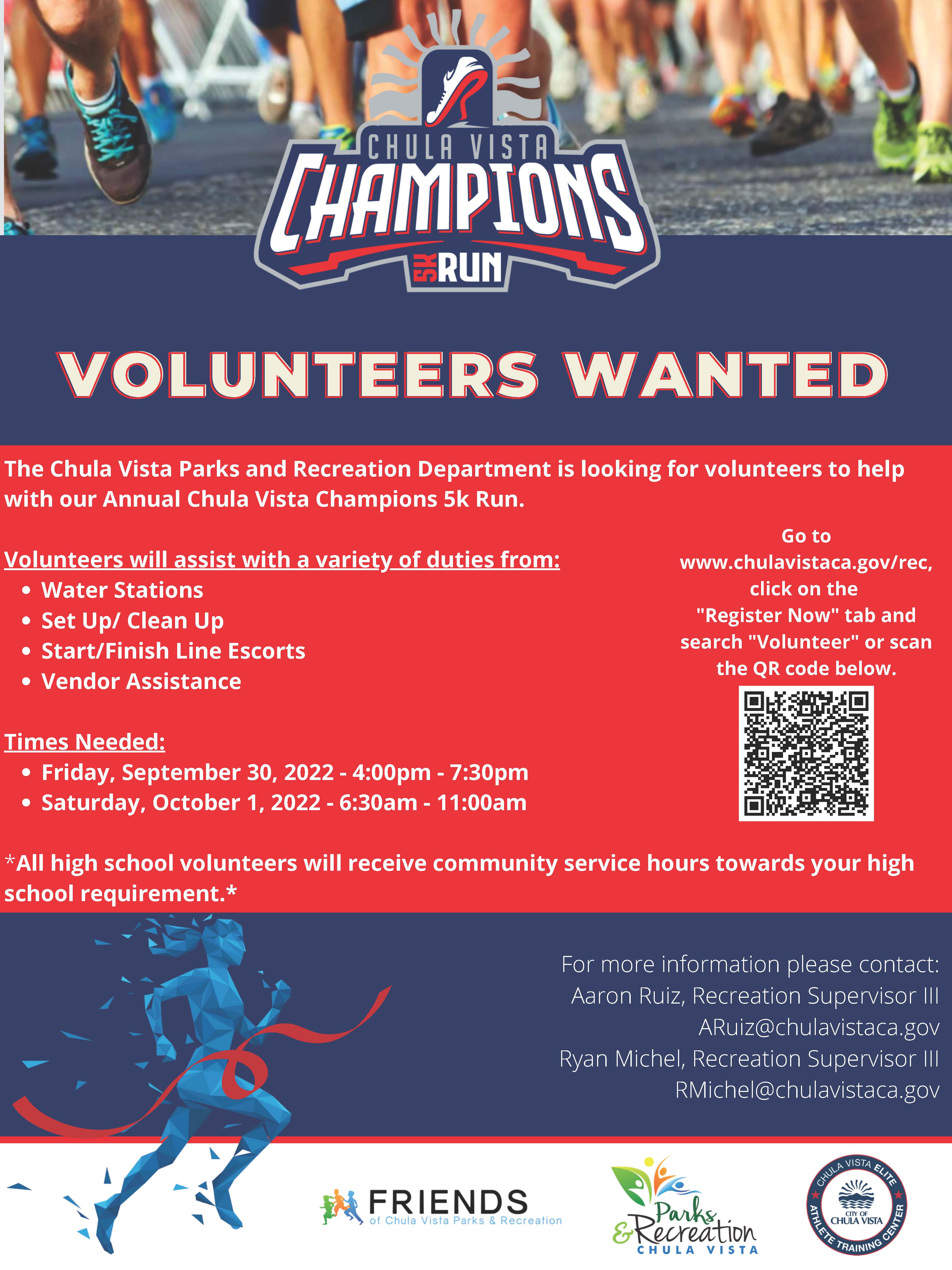 City of Chula Vista Champion's 5K Run Flyer