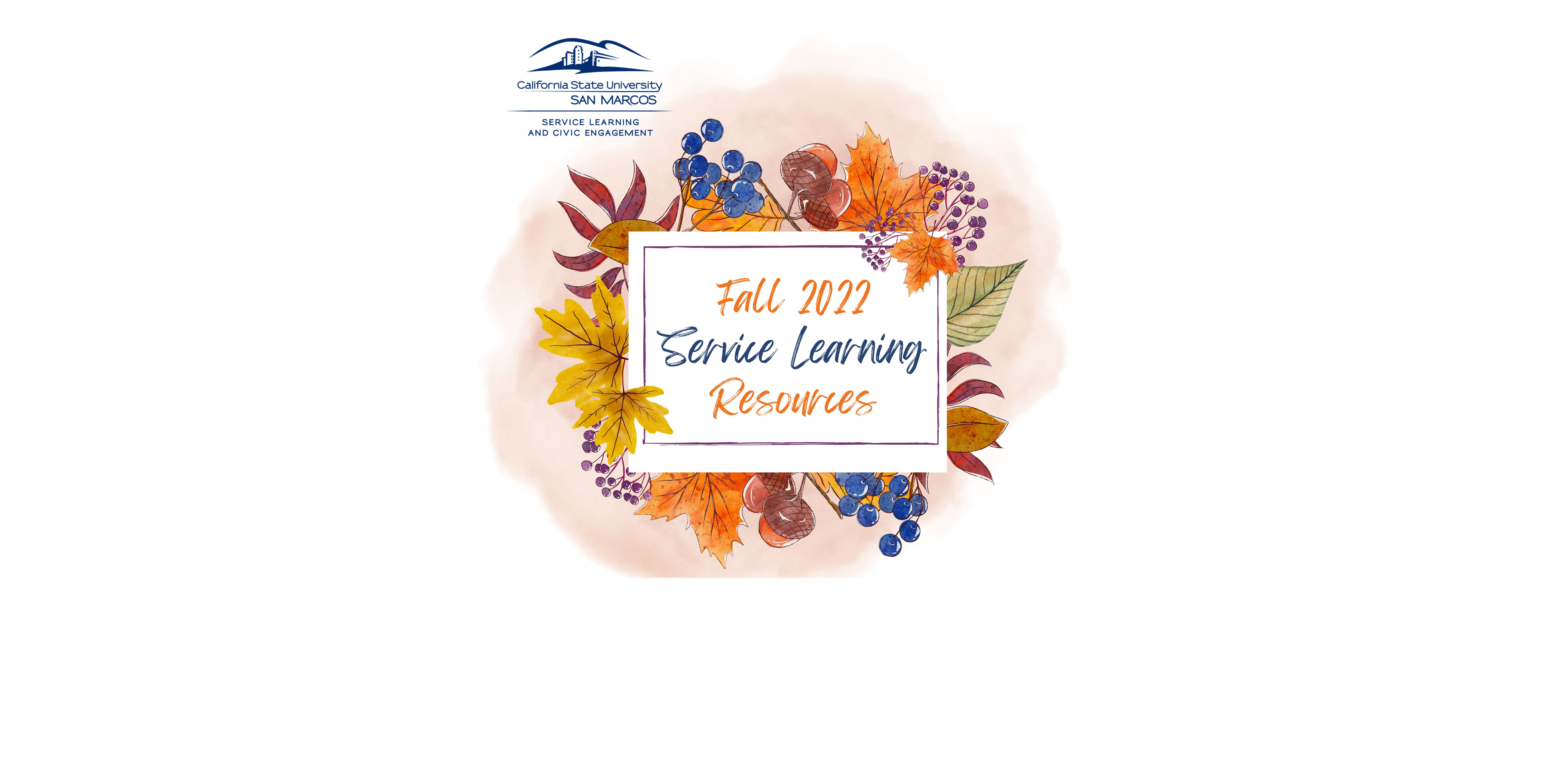 Fall Service Learning Resources Banner
