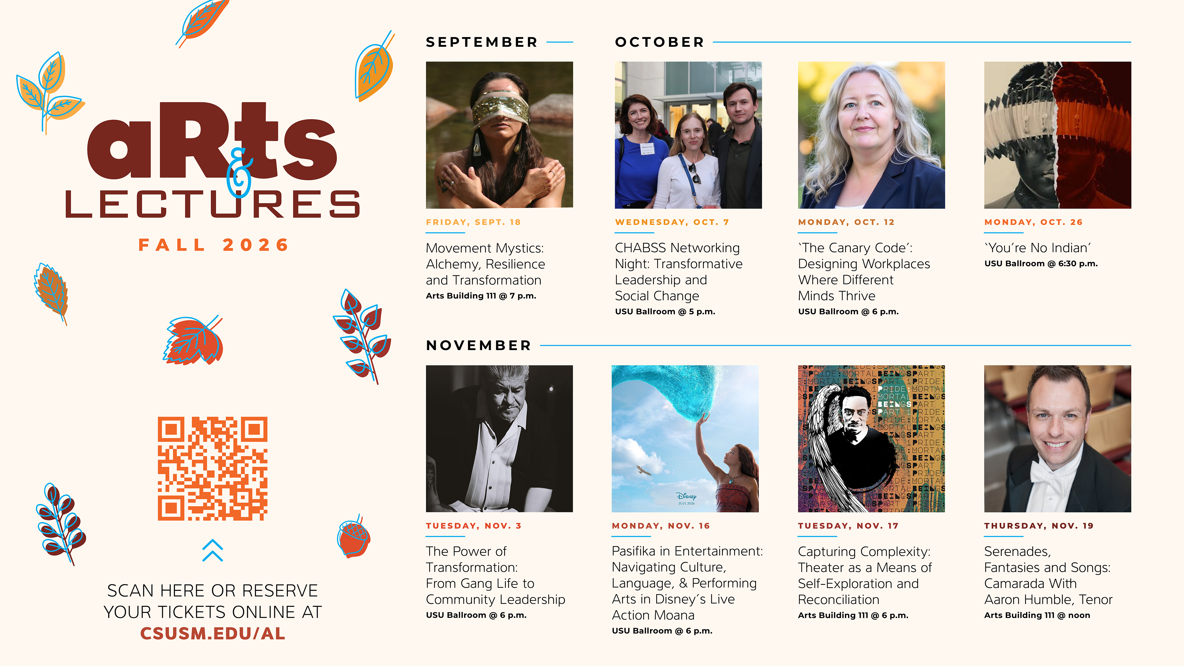 Arts & Lectures Fall 2026 Series