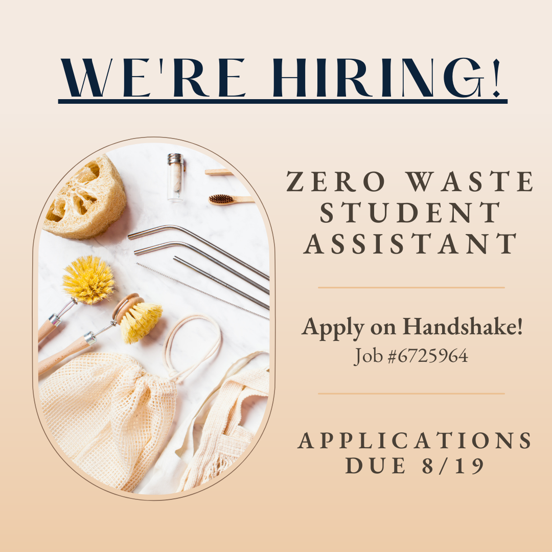 Job posting for zero waste student assistant
