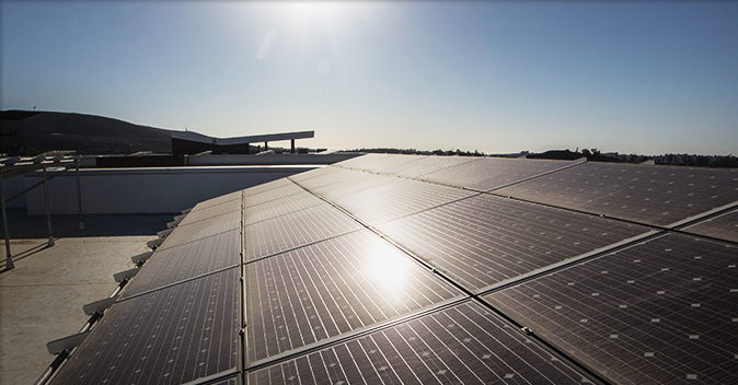 Solar Panels on the roof of the USU